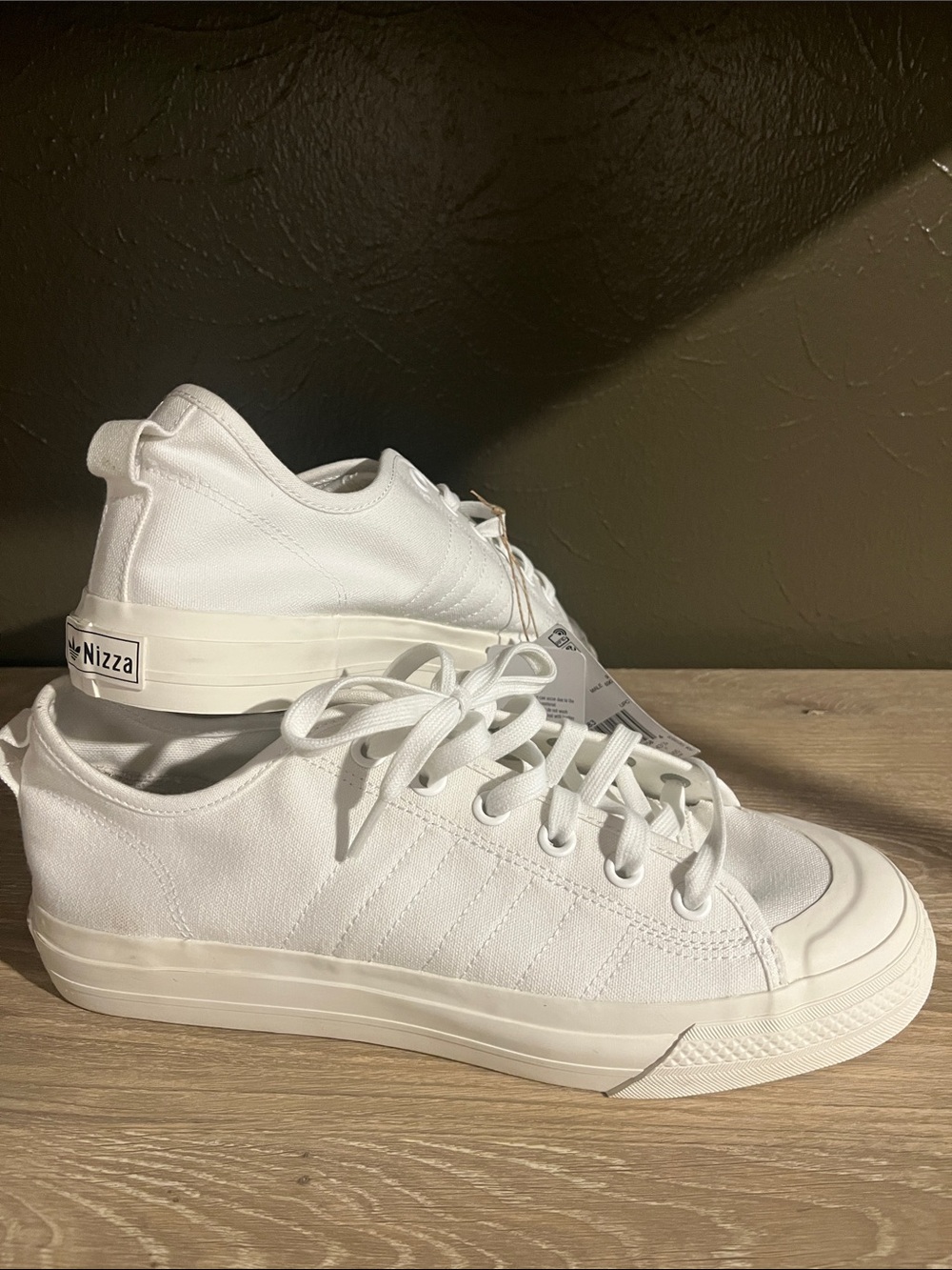 Men’s Size 9.5 Adidas Originals Nizza RF - “Triple White” Colorway